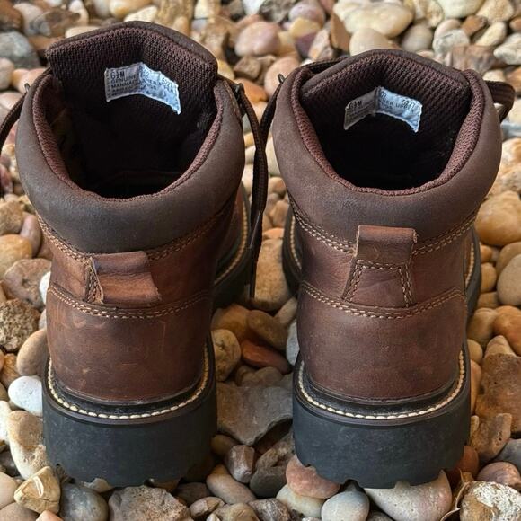 Timberland Brown Leather Lace Up Ankle Work Boots Men\'s Size 6.5 main image 5